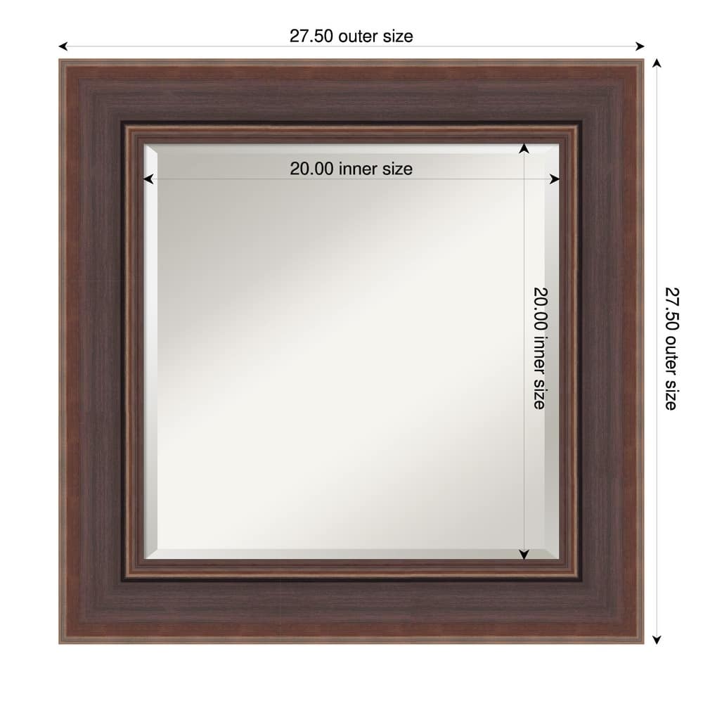Moab Brown Bronze Beveled Framed Bathroom Vanity Wall Mirror - Moab Brown Bronze