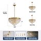 preview thumbnail 6 of 14, 24 in. Modern 5-Tier Gold Crystal Chandelier with 11 Lights, Round Contemporary Ceiling Light for Dining Room and Living Room