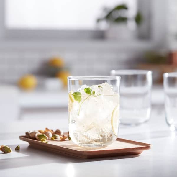 Libbey Polaris Rocks Glasses, Axis, 15-ounce, Set of 8 - Set of 8