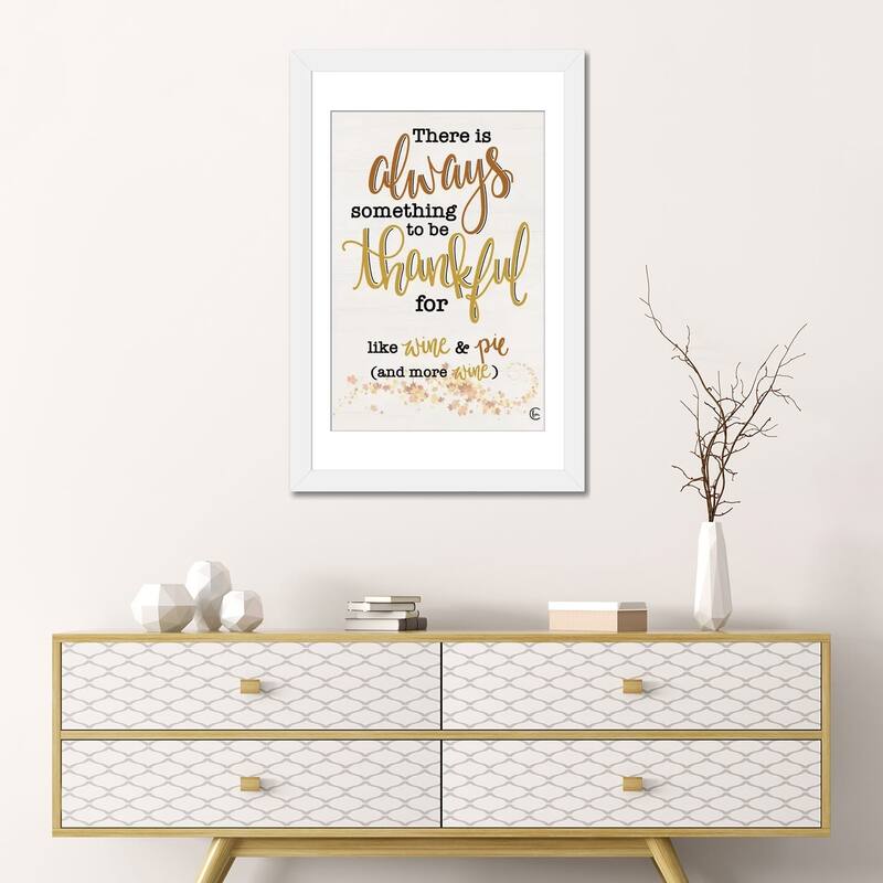 iCanvas "Thankful For Wine And Pie" by Fearfully Made Creations