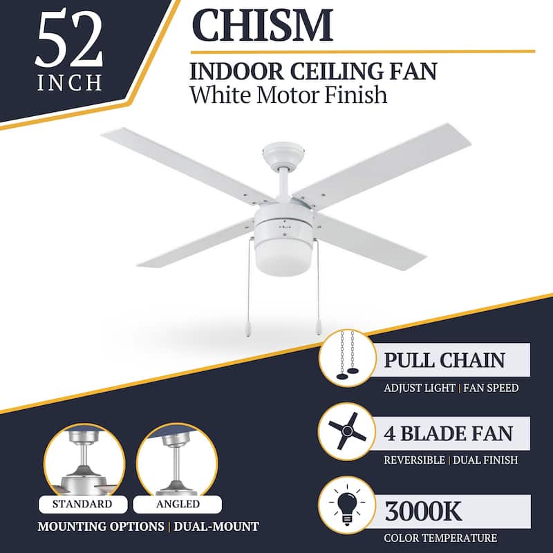 52" Prominence Home Chism Indoor Ceiling Fan, Espresso Bronze - 52