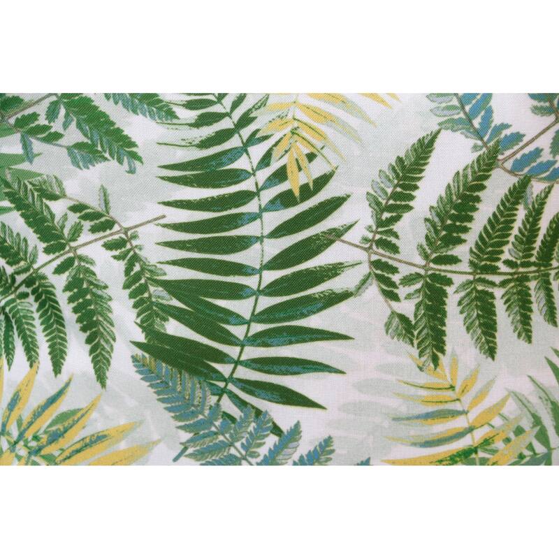 Sevita Fern Forest Green/Yellow Polyester Throw Pillow, 14" x 20"
