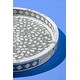 preview thumbnail 3 of 5, GAURI KOHLI Jodhpur Mother of Pearl Decorative Tray - Gray, 18"