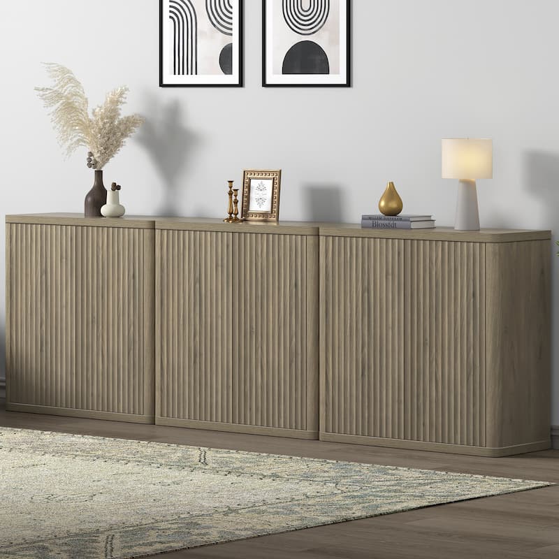 3 Multifunctional and Practical Rounded-Corner Side Cabinets