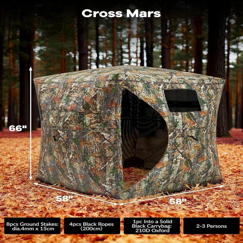 2-4 Person Hunting Shelter Waterproof Camouflage Tent - N/A