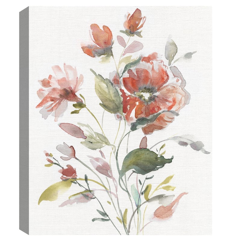 Coral Botanical I-IV Crop by Carol Robinson Canvas Art Prints