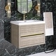 preview thumbnail 182 of 191, Wood Wall-Mounted Bathroom Vanity with Sink and Soft Close Drawers