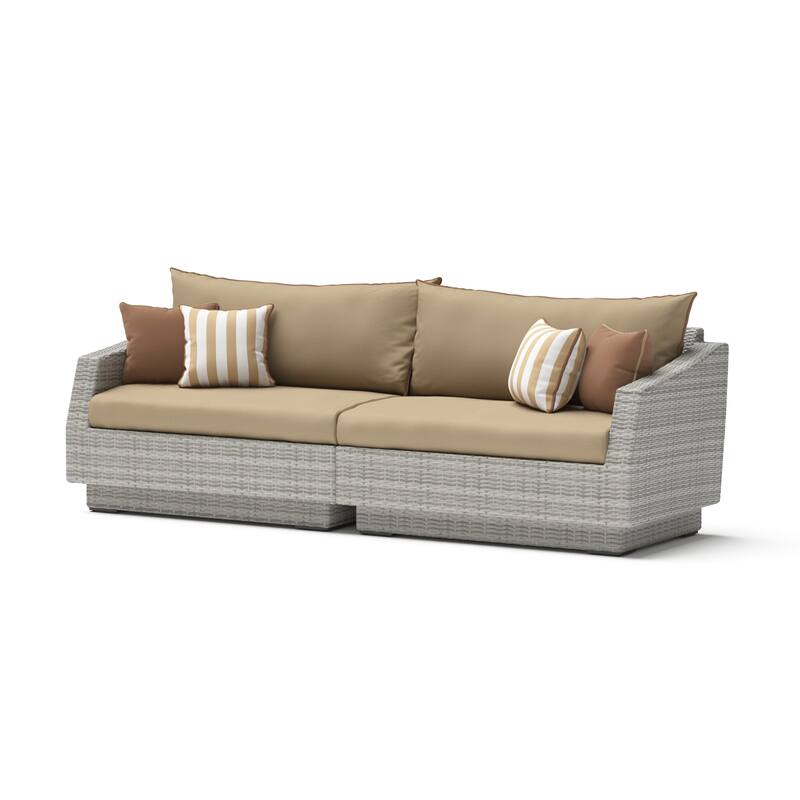 Cannes 8 Piece Sunbrella Outdoor Patio Motion Fire Set