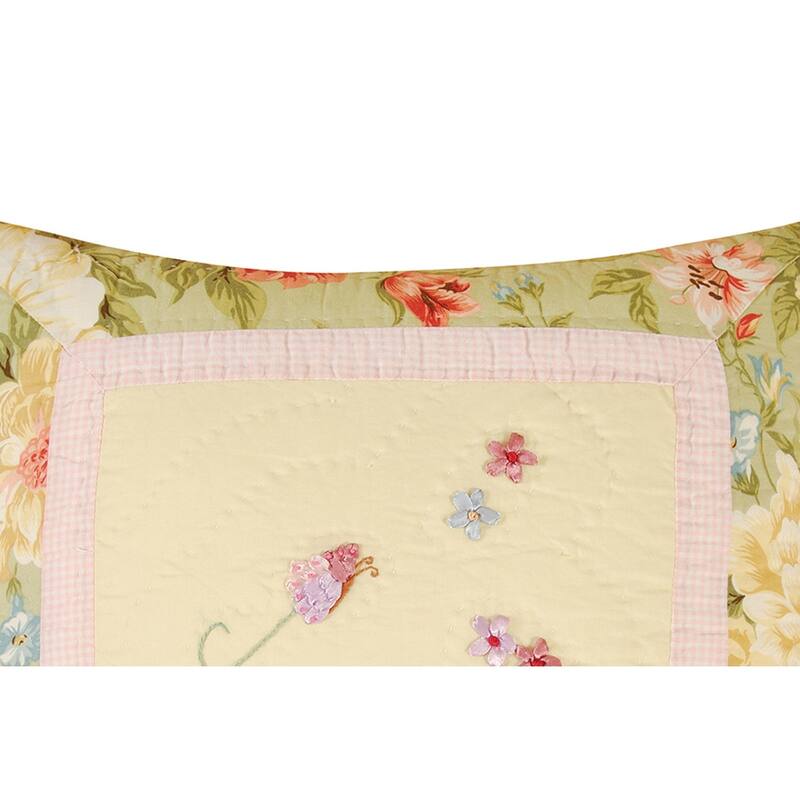 Garden Melody Ribbon Art Pillow