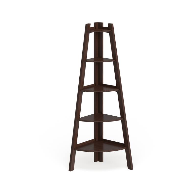 Kiki Transitional 5-Tier Corner Ladder Display Bookshelf by Furniture of America