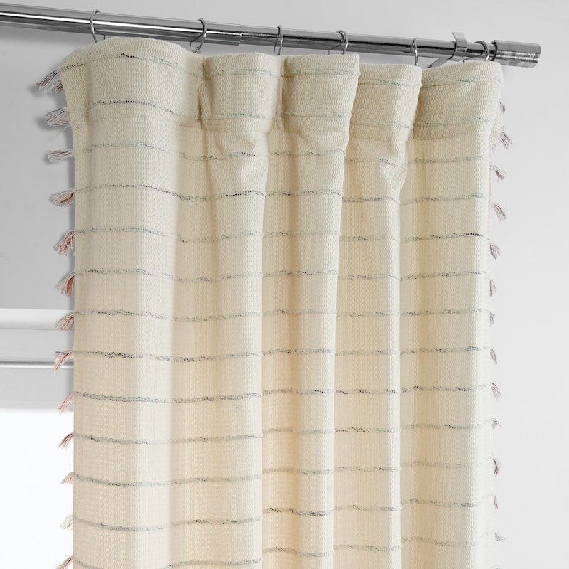 Exclusive Fabrics Loom Woven Sheer Cotton Curtain (1 Panel)
