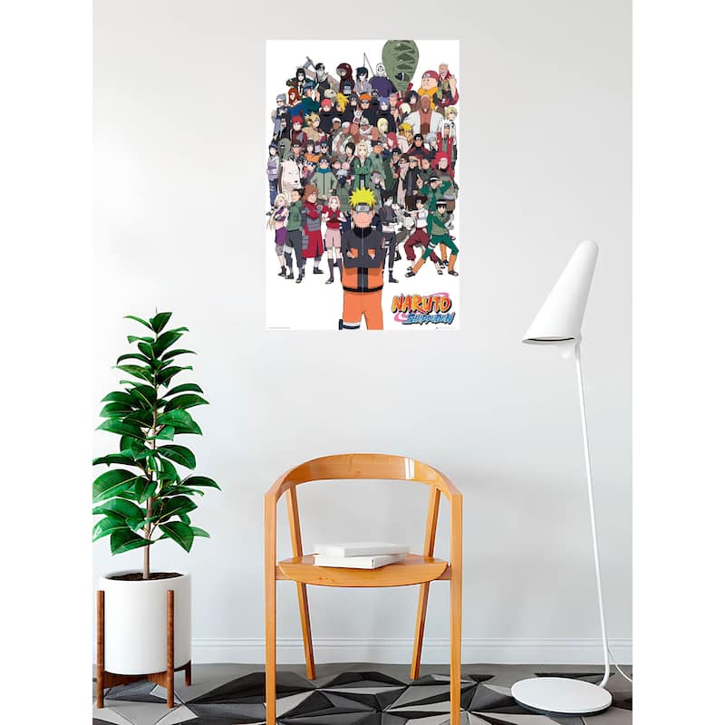 Naruto - Group (White) Art Poster - 24 x 36 Inch