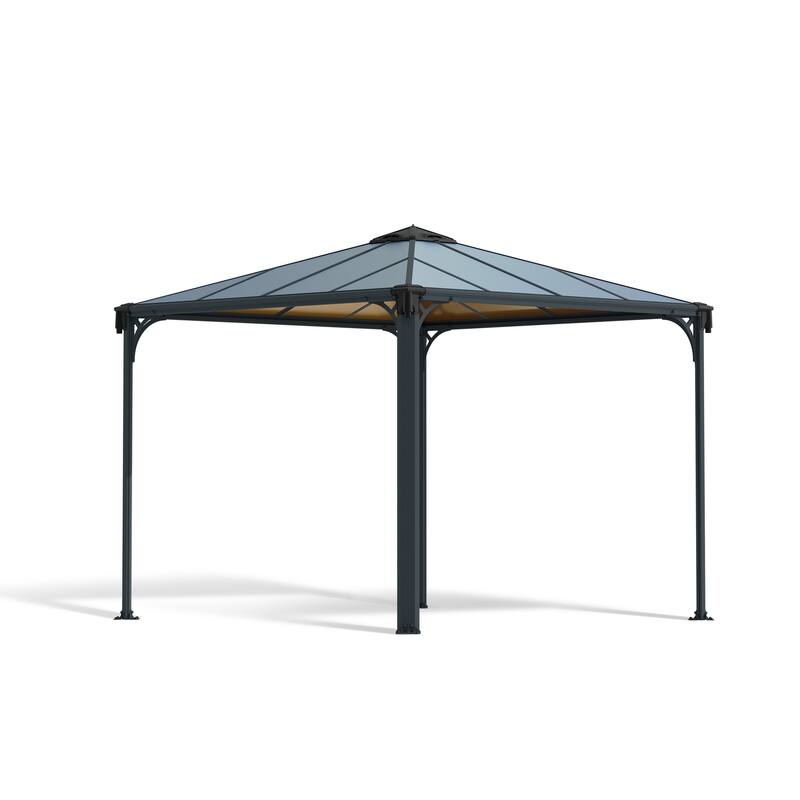 Palermo 10 ft. x 10 ft. Gray/Bronze Outdoor Gazebo
