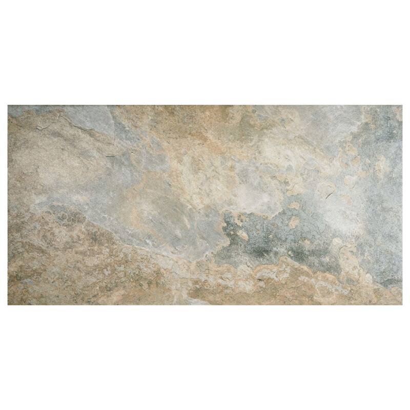 Merola Tile Ardesia Ocre 12-1/2" x 24-1/2" Porcelain Floor and Wall Tile