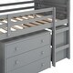 preview thumbnail 13 of 33, Twin Size House-Shaped Wood Bed Low Loft Bed with Desk & Shelf, Unique Kids Bed Tent Bed with Drawer and Roof for Boys Girls