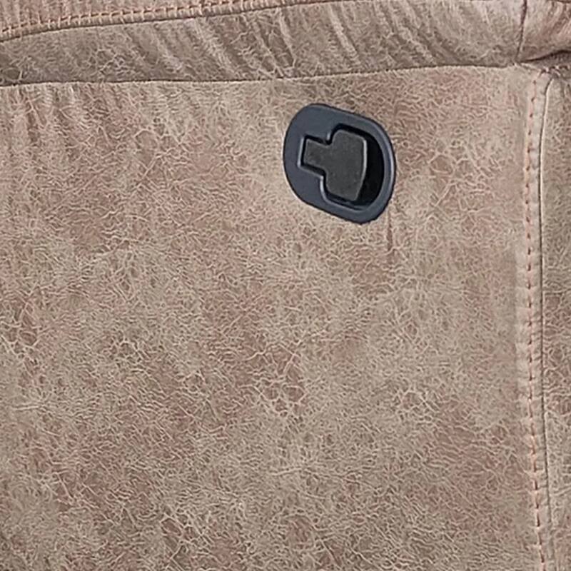 Jem Manual Rocker Recliner Chair, Pillow Top Arms, Brown Leather