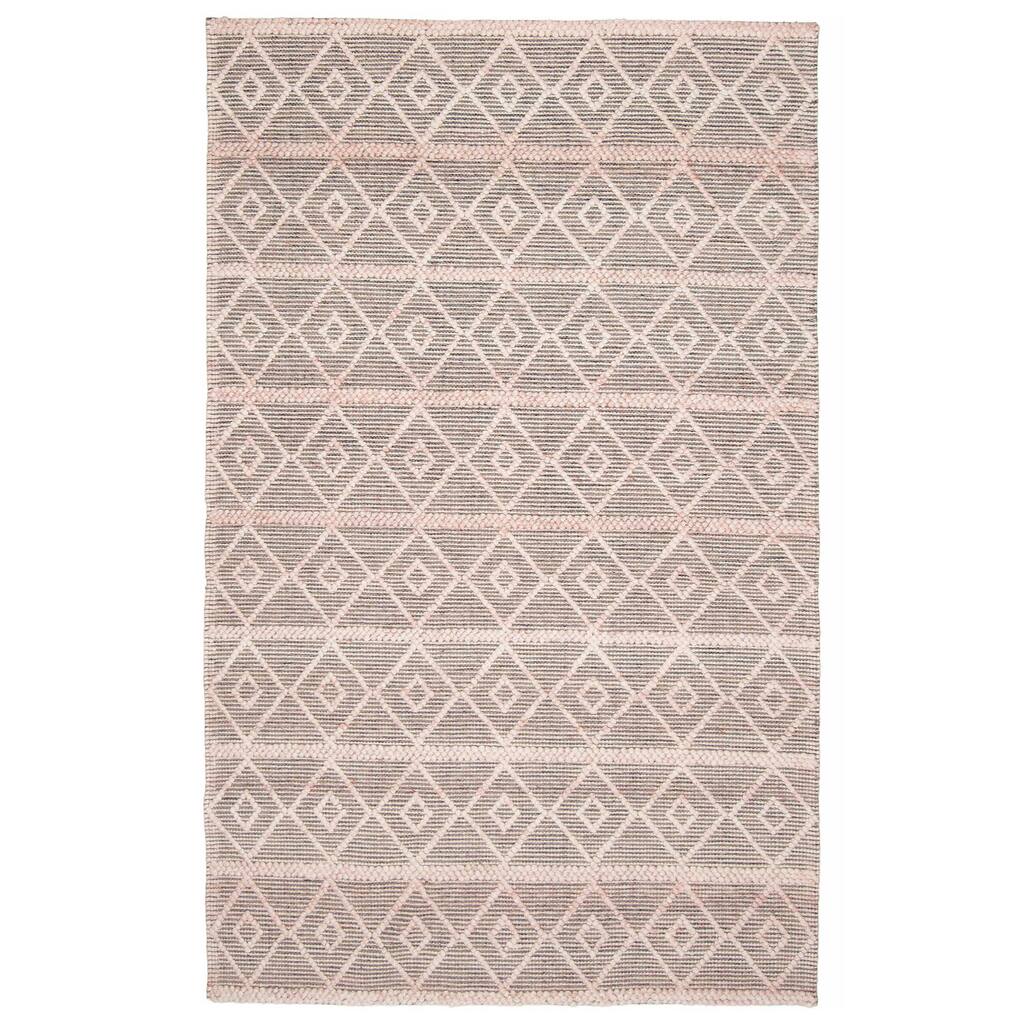 ECARPETGALLERY Braid weave Sienna Pink Wool Rug - 4'11 x 8'1