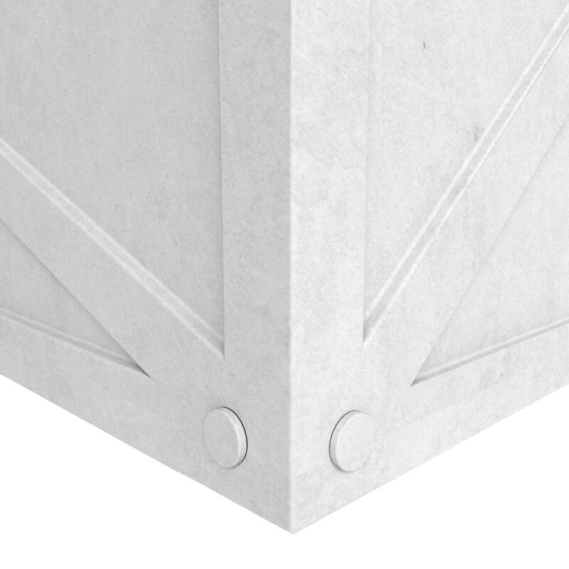 Bonsai Rectangular Fiberstone Planter Box, Modern Weather-Resistant Indoor/Outdoor Pot with Drainage for Healthy Plants