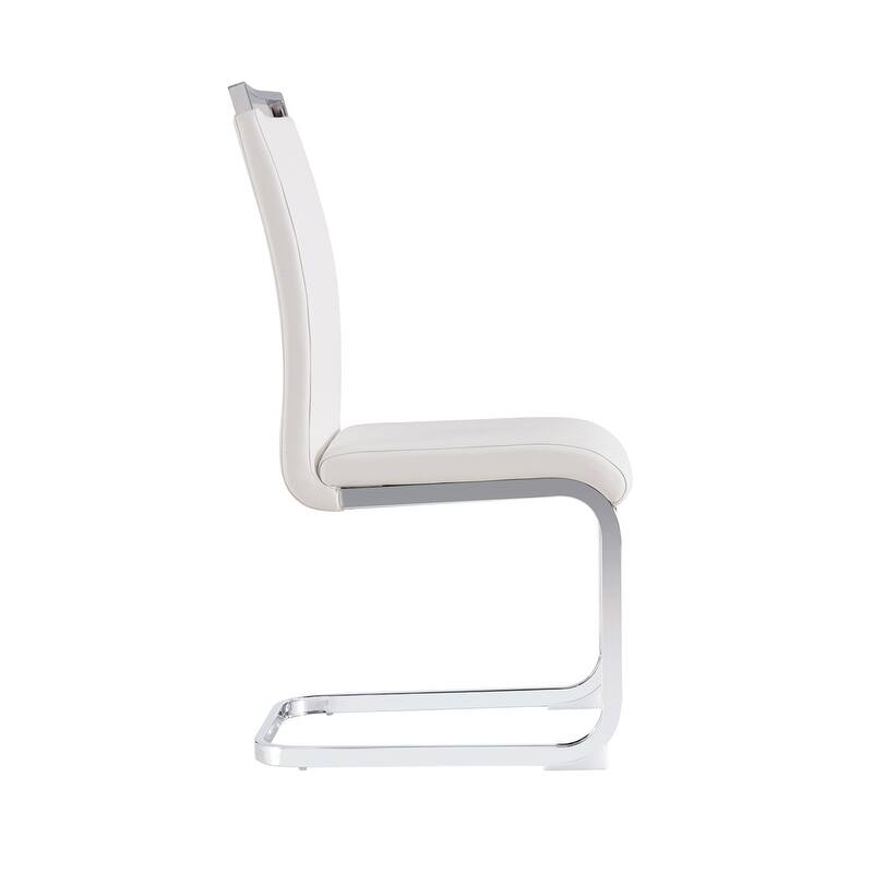 Dining Chairs,PU Faux Leather High Back Side Chair (Set of 4)