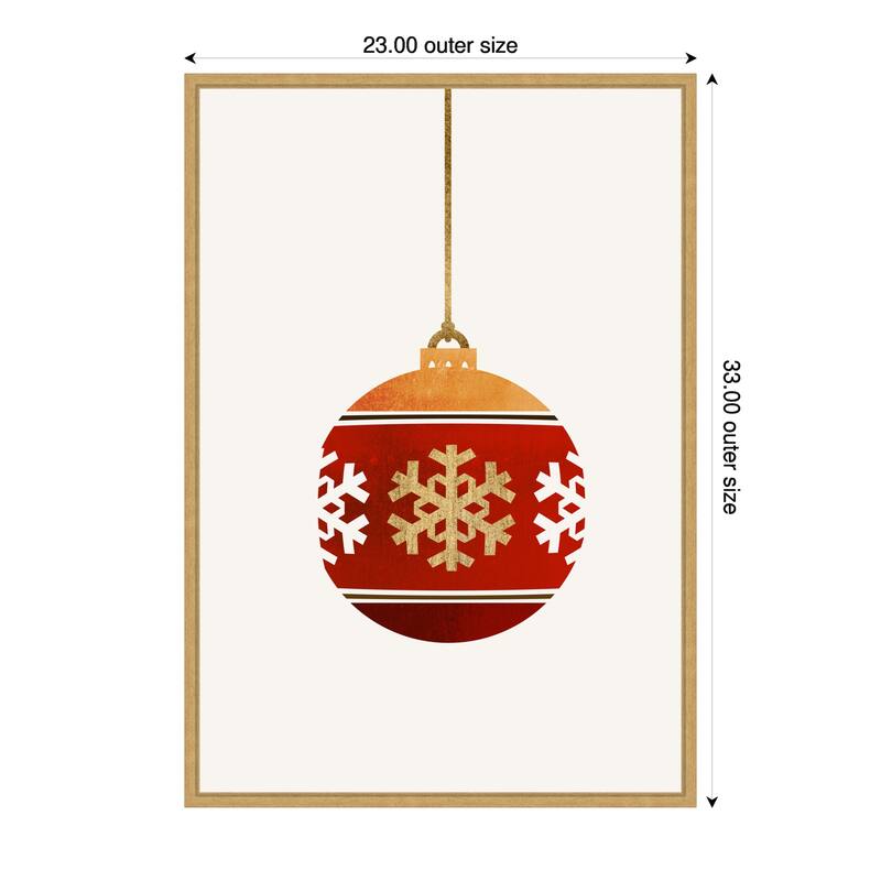 Warm Wishes by Eins Kubistika (23 x 33 in.), Framed Canvas Wall Art Print - Sylvie Bright Gold