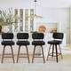 preview thumbnail 141 of 199, 26"/29" Swivel Bar Stools/ Counter Stools with Bentwood Legs Set of 4 - Black-PU Back - Counter Height