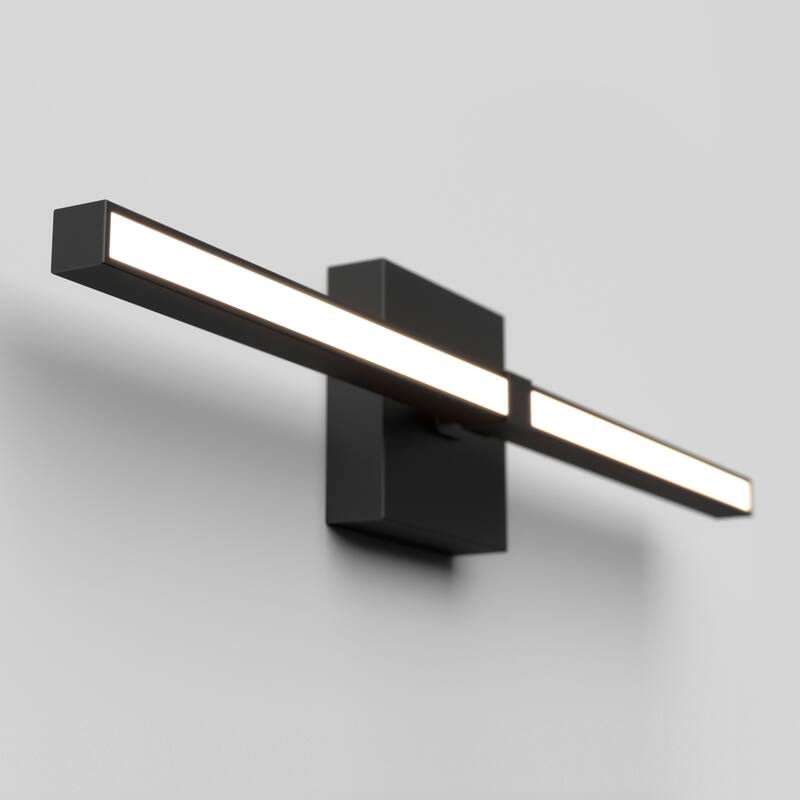 Artika Convertible Pro Modern Vanity Light Fixture, Matte Black