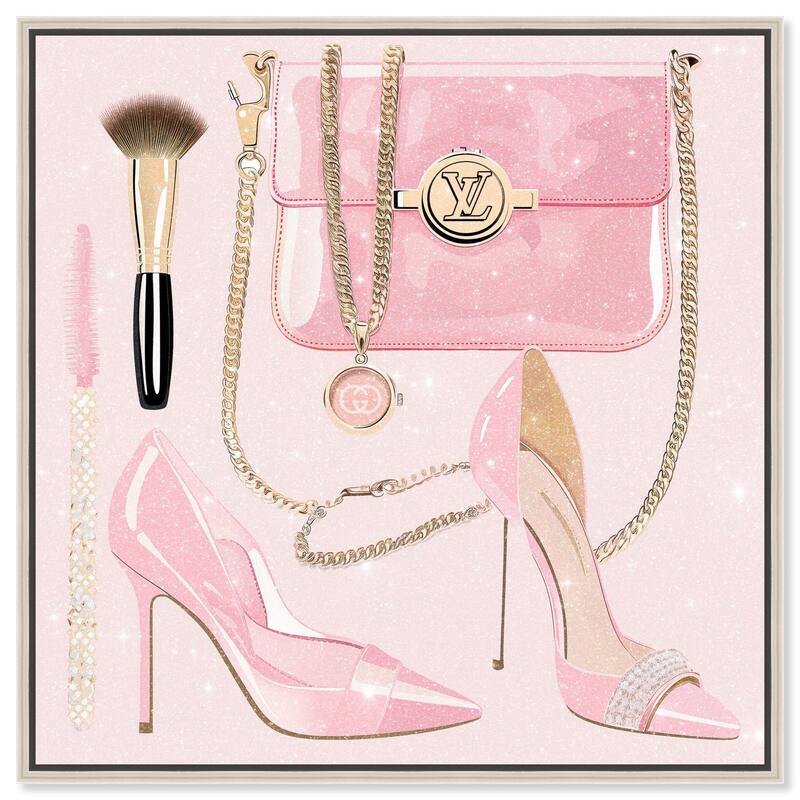 Her Favorite Choices Canvas by Art Remedy - 16" x 16" - Silver