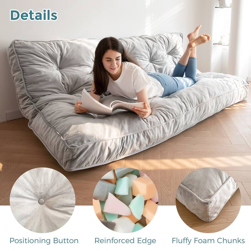6-inch Thick Velvet Futon Mattress, Full Size