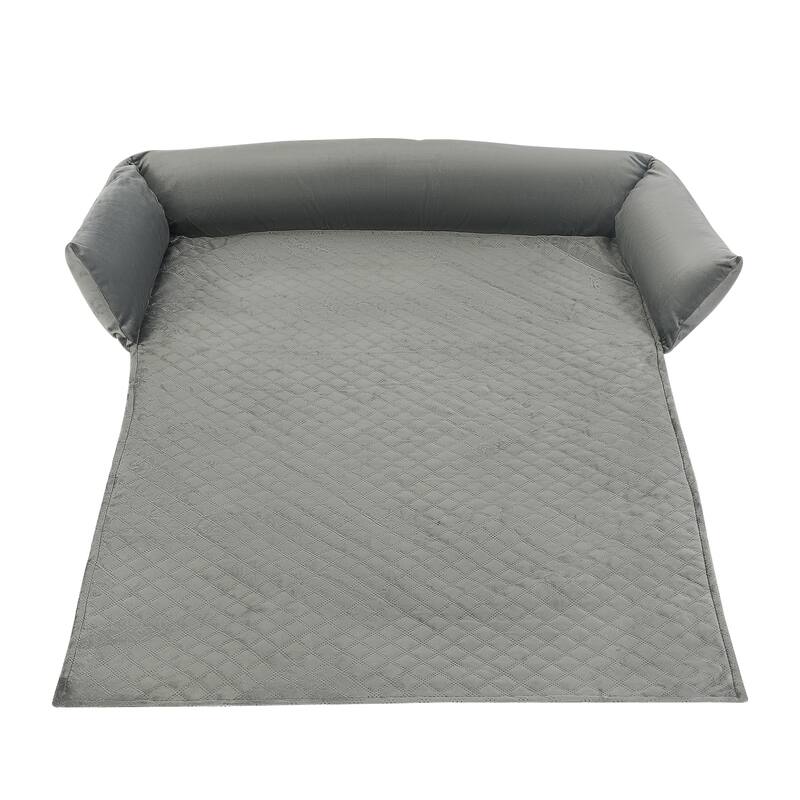 Adeco Velvet Pet Dog Cat Bed for Sofa Couch Bed or Car Blanket Mat
