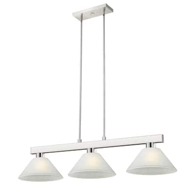 Cobalt 3 Light Billiard in Brushed Nickel - Brushed Nickel - N/A