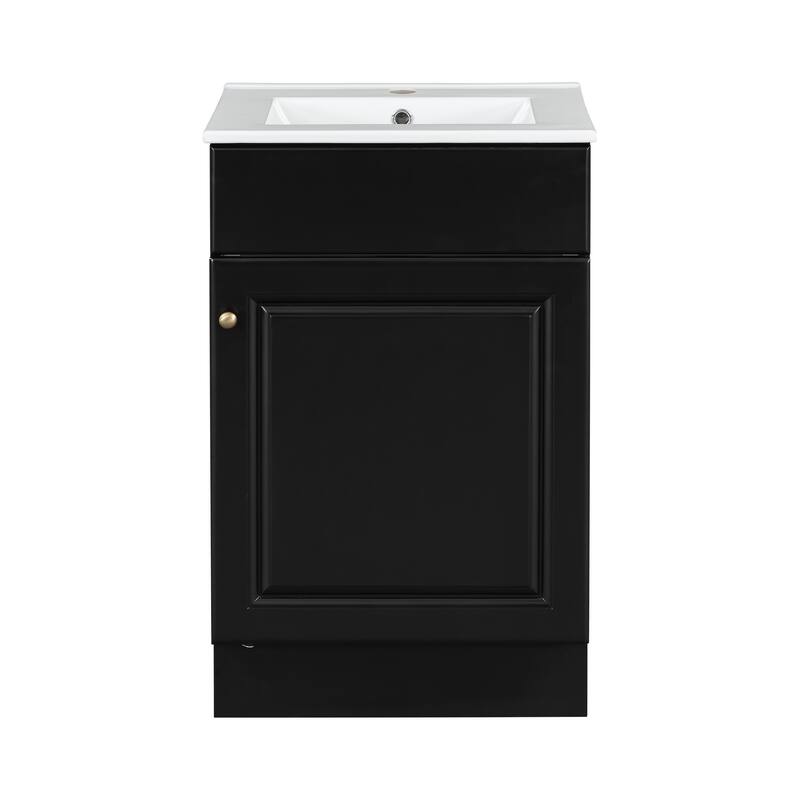 20" Bathroom Vanity with Sink, Storage Cabinet w/Soft Closing Doors and Drawers, Adjustable Shelf, Floor Freestanding Vanities