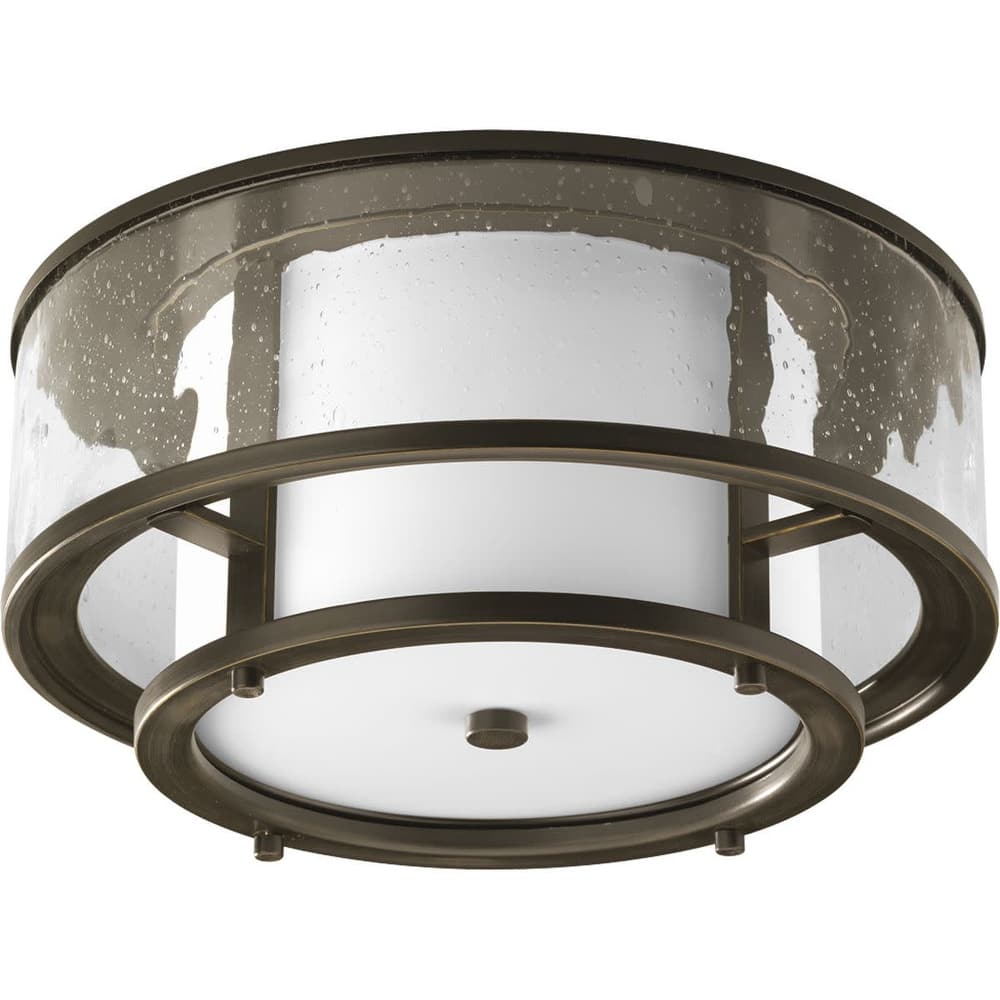 Progress Lighting Bay Court 2 Light Flush Mount Outdoor Ceiling