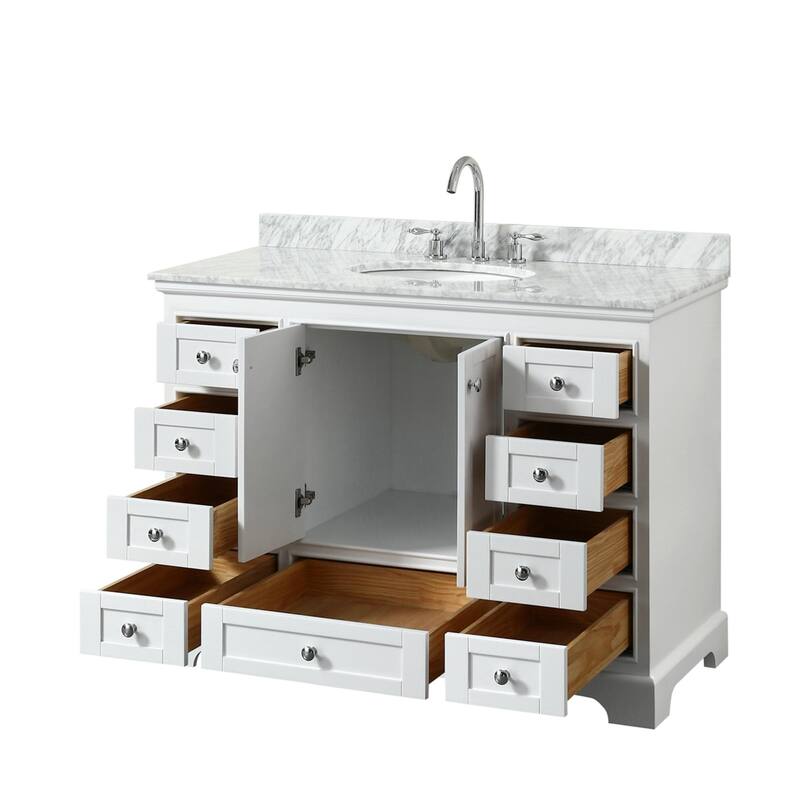 Wyndham Collection Deborah 48" Free Standing Single Vanity Set with