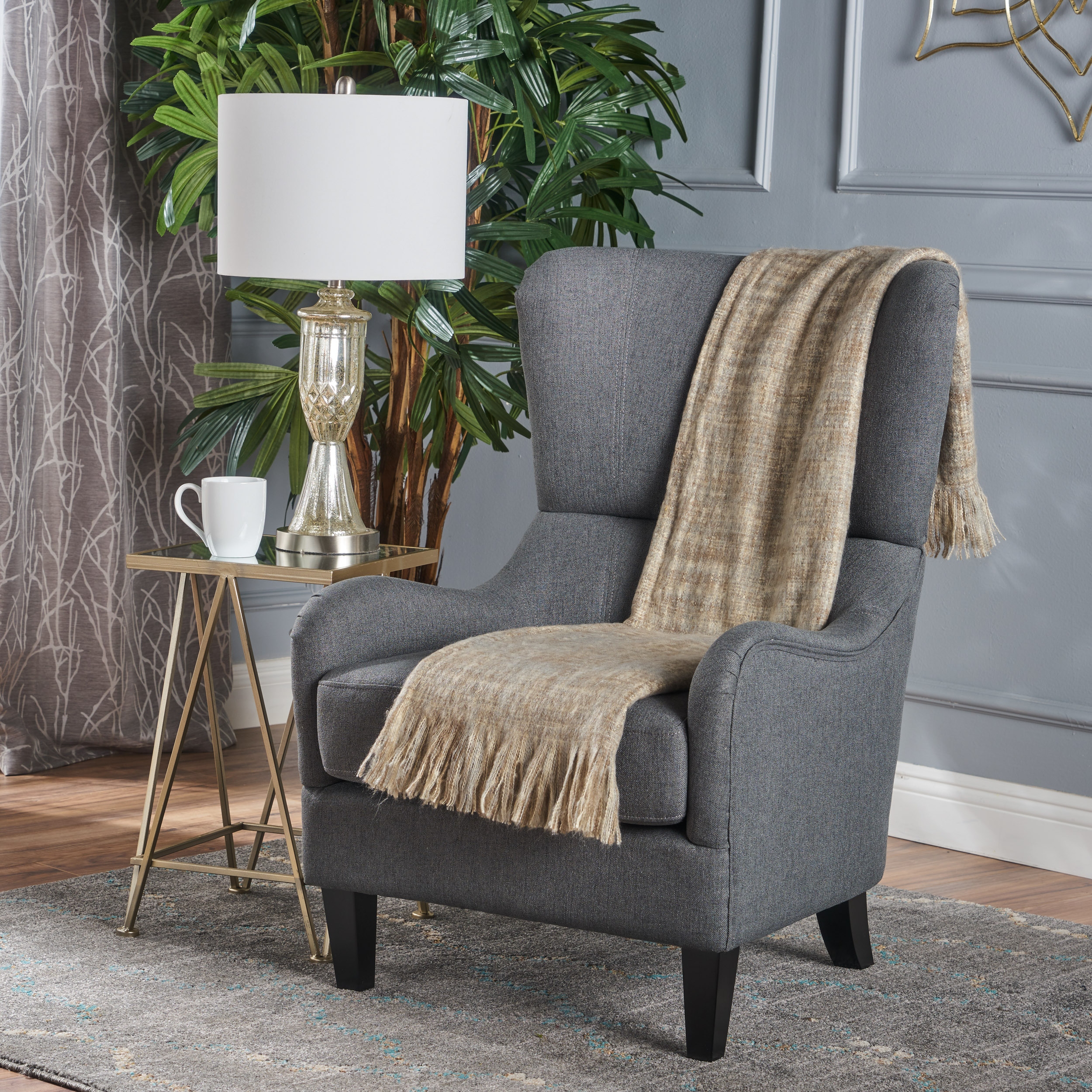 Charcoal 27 High Back Accent Chair Bed Bath Beyond 41922546