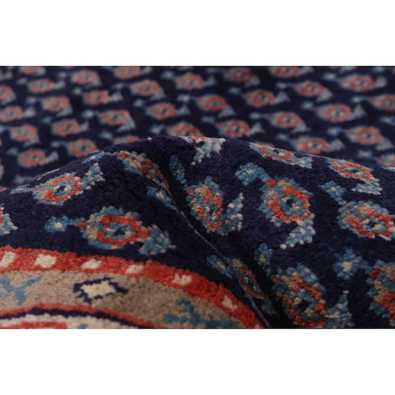 ECARPETGALLERY Hand-knotted Andelz Dark Navy Wool Rug - 3'5 x 10'1