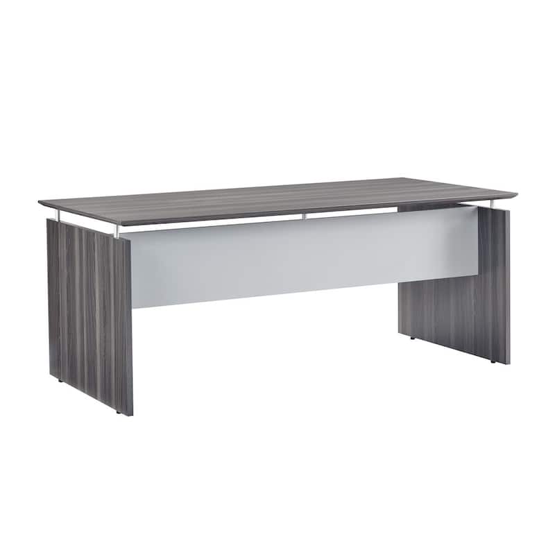 Medina 72" Floating Surface Desk, Executive Office Desk - Grey Steel