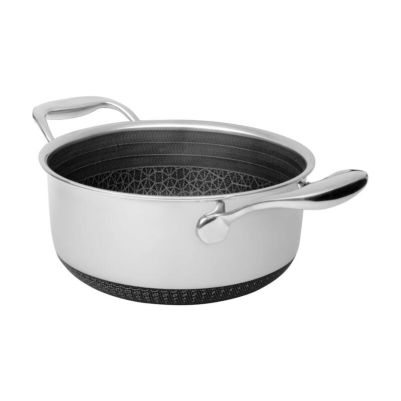 DiamondClad Hybrid Nonstick Stainless Steel Stock Pot with Lid
