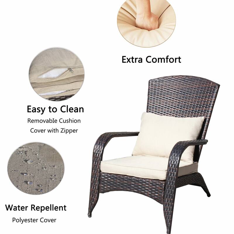 Rattan Outdoor Lounge Chairs with Cushions - Durable & Comfortable