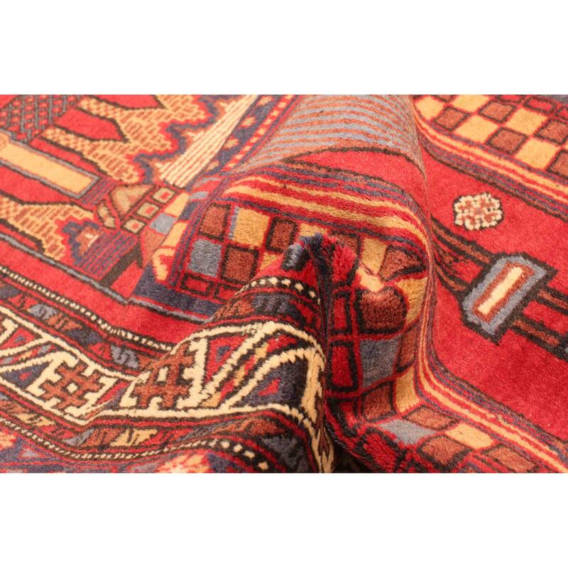 ECARPETGALLERY Hand-knotted Teimani Red Wool Rug - 2'9 x 4'7