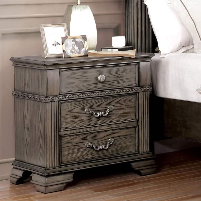 Stroh Traditional Wood 6-Piece Poster Bedroom Set with USB by Furniture of America