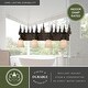 preview thumbnail 4 of 9, Yosemite 4-Light 33 in. W Burnished Bronze Rustic Cabin Bathroom Vanity Lighting Fixture, Amber Flake Glass Shade, Tree Motif