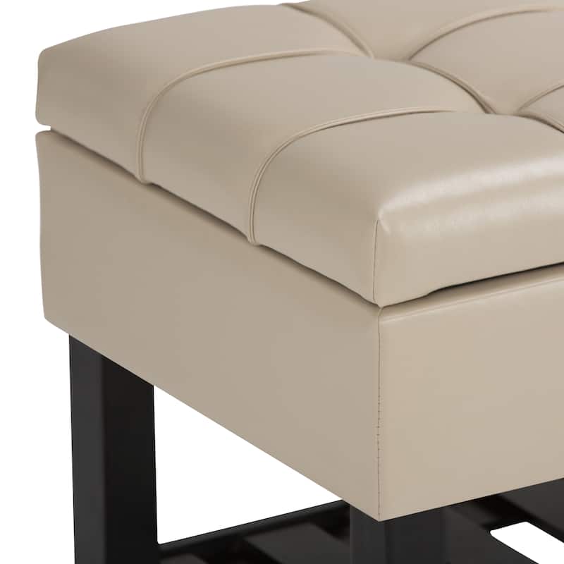 WYNDENHALL Wyatt 44 inch Wide Transitional Rectangle Ottoman Bench - 43"x 17"x 18.5"