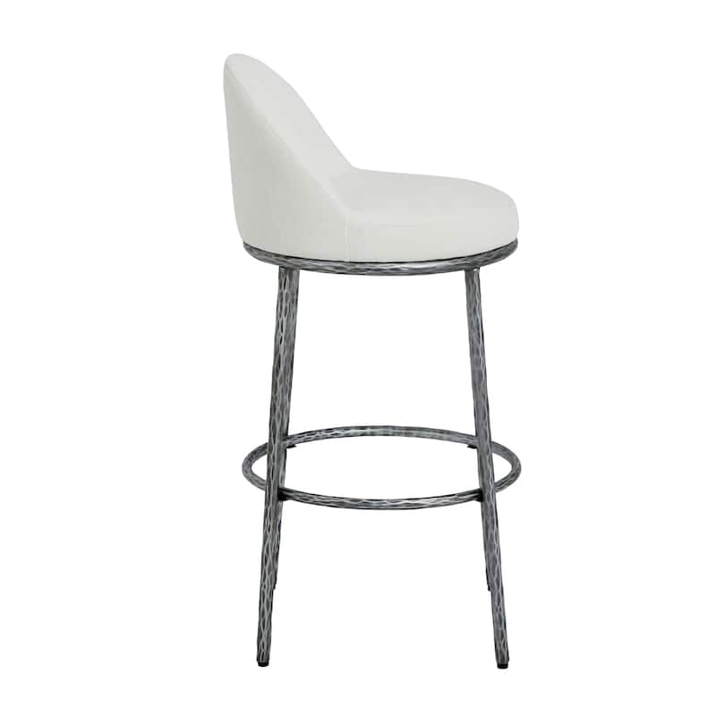 Christopher Knight Home - Altea Modern Upholstered Bar Stool with Forged Metal Legs, Set of 2