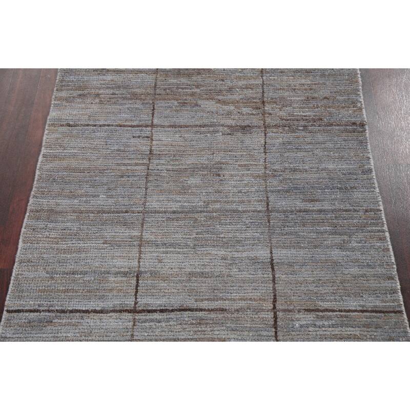 Geometric Checkered Gabbeh Kashkoli Wool Area Rug Hand-knotted Carpet - 3'0" x 4'6"