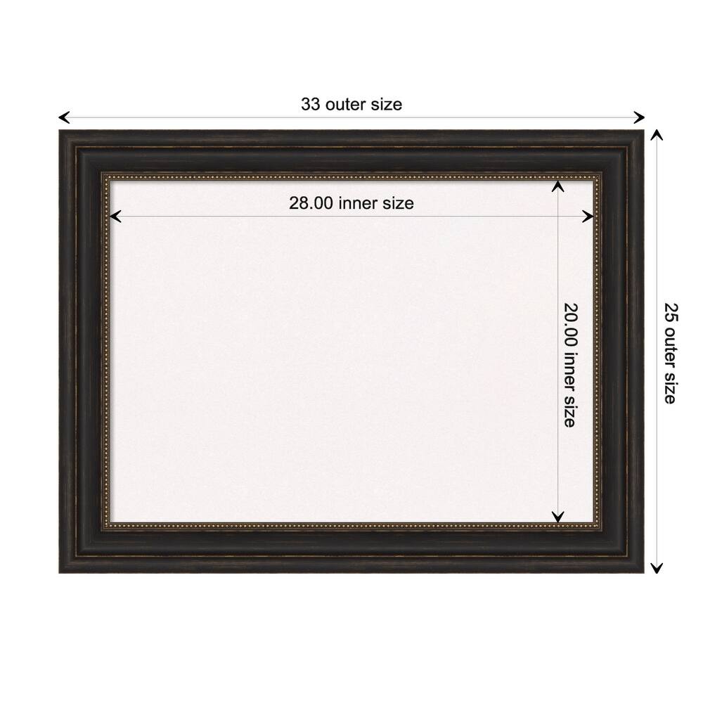 Accent Bronze Framed White Bulletin Board, Organization Board, Pin Board