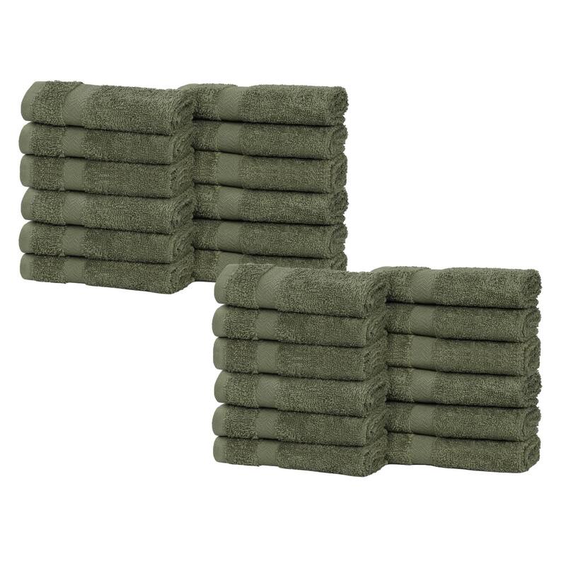 Superior Franklin Cotton Lightweight Face Towel Washcloth Set of 24