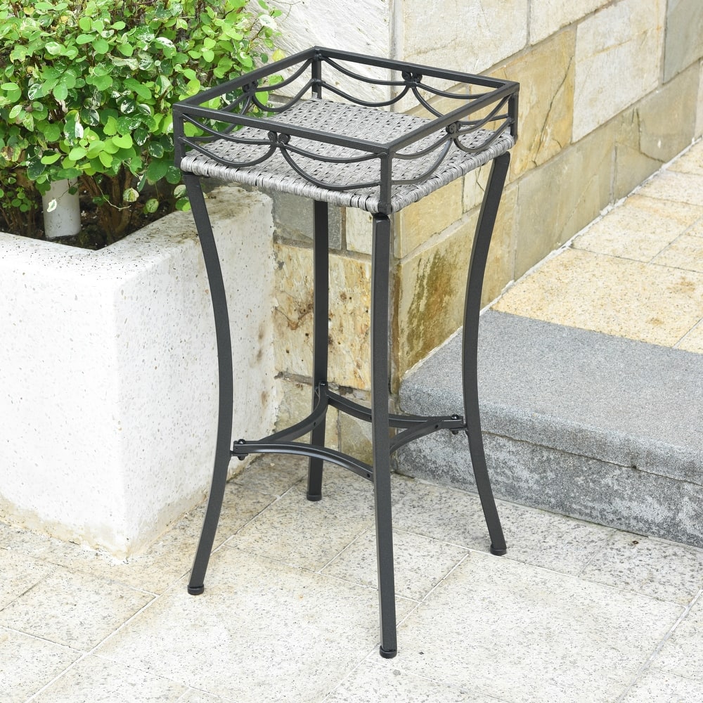 Valencia Resin Wicker Plant Stand