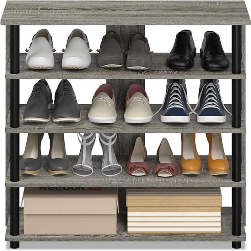 Turn-N-Tube 5 Tier Wide Shoe Rack - 29.45"D x 31.5"W x 11.8"H
