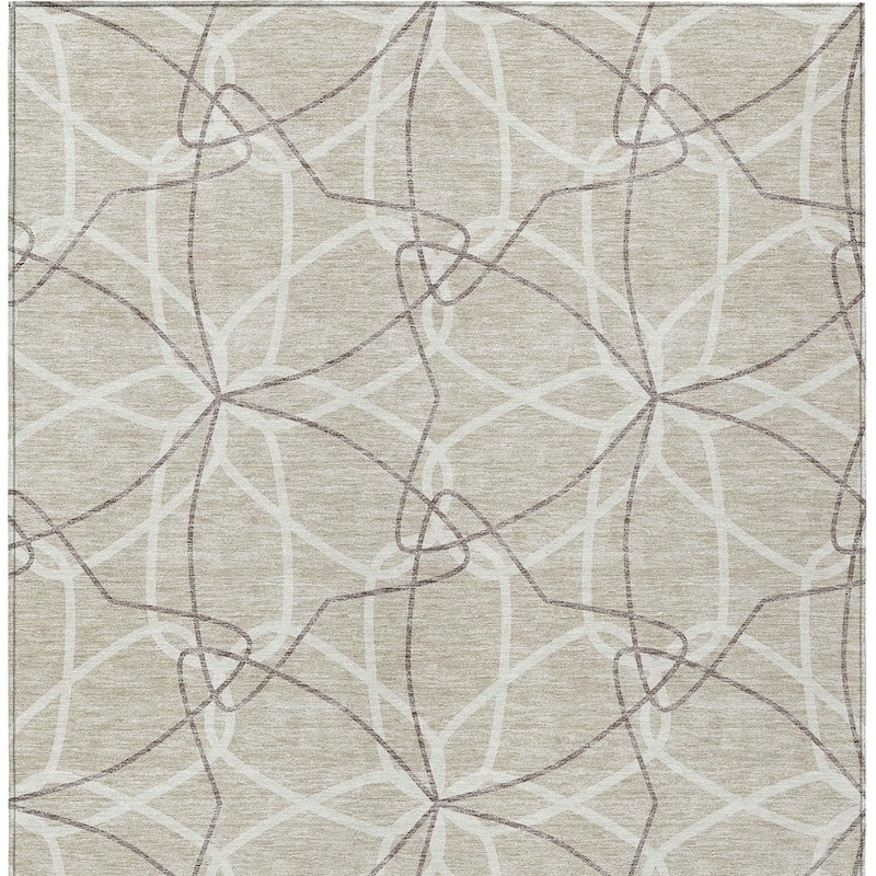HomeRoots Geometric Modern Rectangle Outdoor Rug