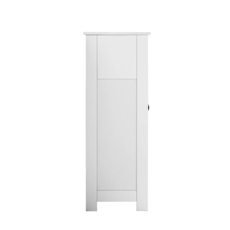Bathroom Floor Cabinet with Drawers and Adjustable Shelf - 11.8 x 31.5 x 31.9 in
